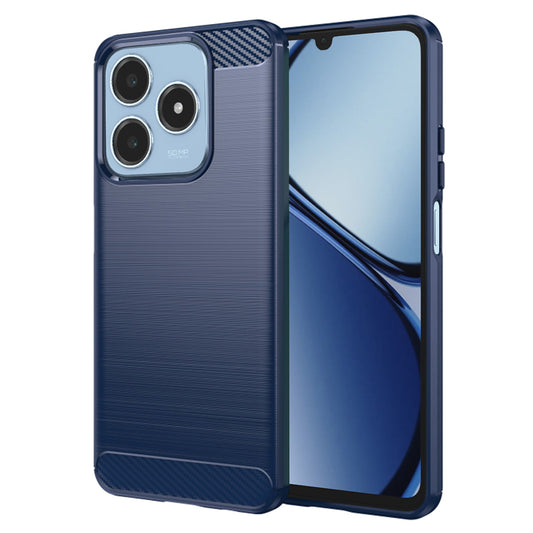 Coque pour Realme C63 / C61, Techsuit, Carbone, Bleue