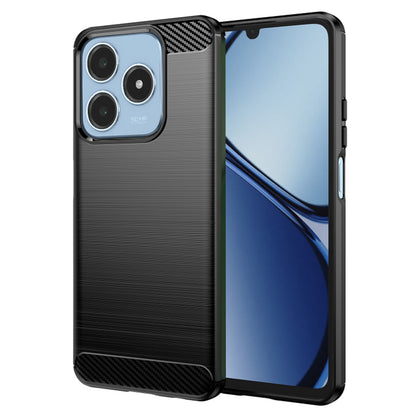 Coque pour Realme C63 / C61, Techsuit, Carbone, Noire