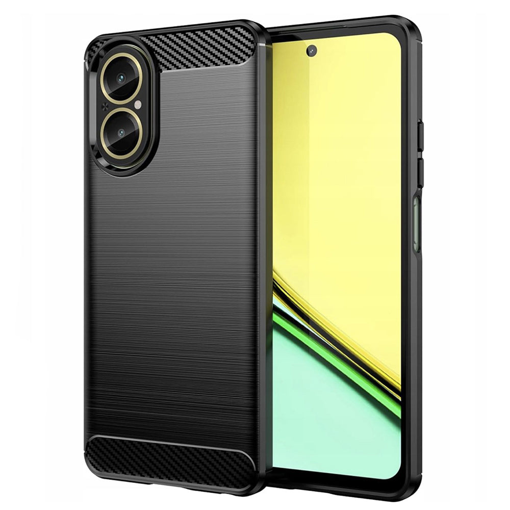Coque pour Realme C67 4G, Techsuit, Carbone, Noire