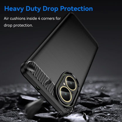 Coque pour Realme C67 4G, Techsuit, Carbone, Noire