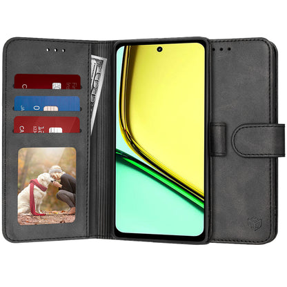 Coque pour Realme C67 4G, Techsuit, Diary Book, Noire