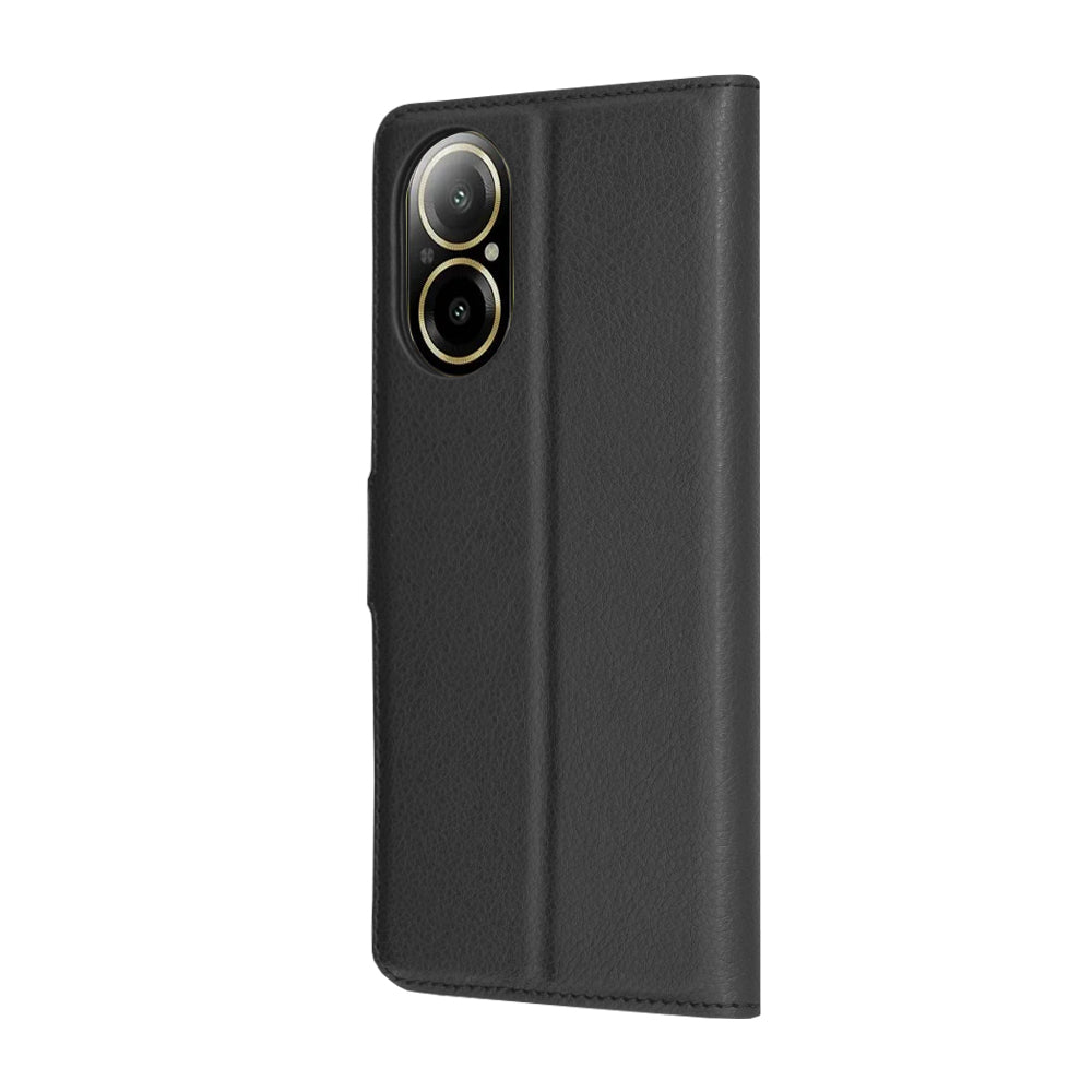 Coque pour Realme C67 4G, Techsuit, Leather Folio, Noire