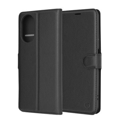 Coque pour Realme C67 4G, Techsuit, Leather Folio, Noire