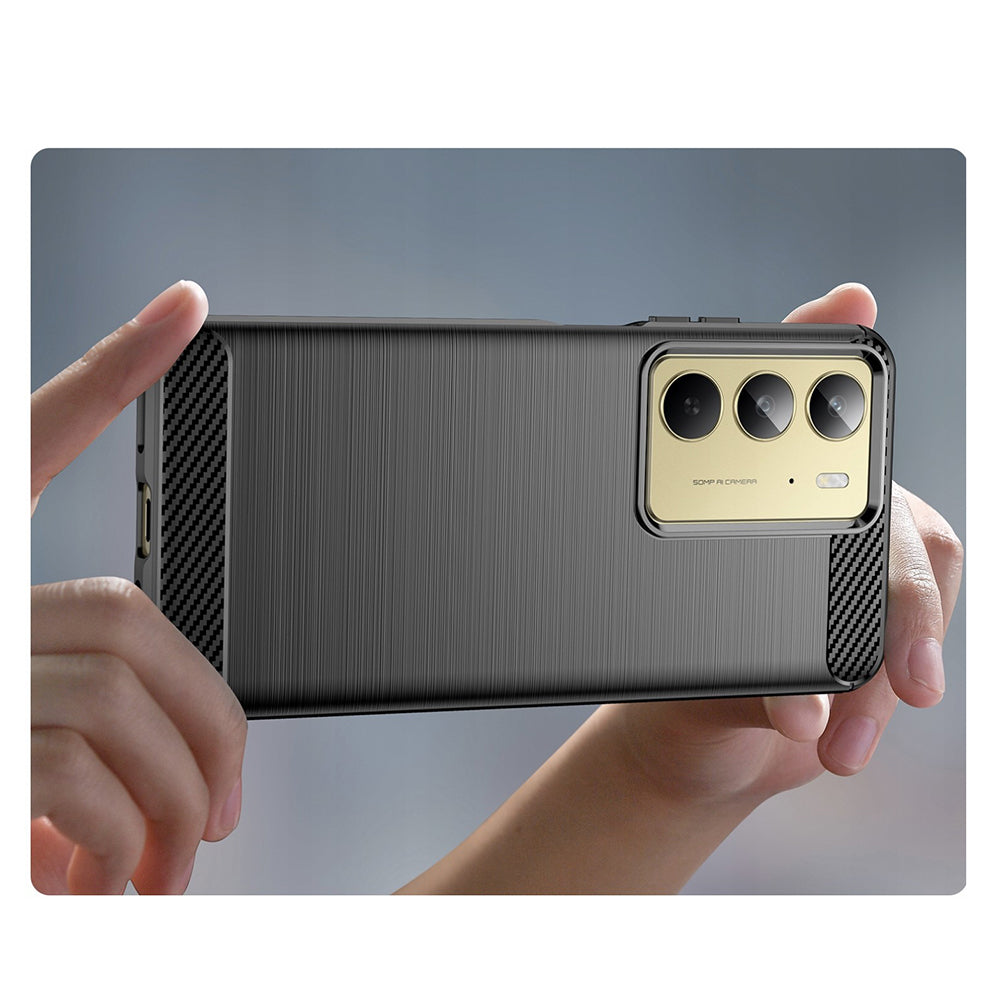 Coque pour Realme C75 5G / 14x, Techsuit, Carbone, Noire