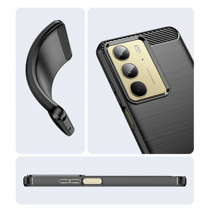 Coque pour Realme C75 5G / 14x, Techsuit, Carbone, Noire