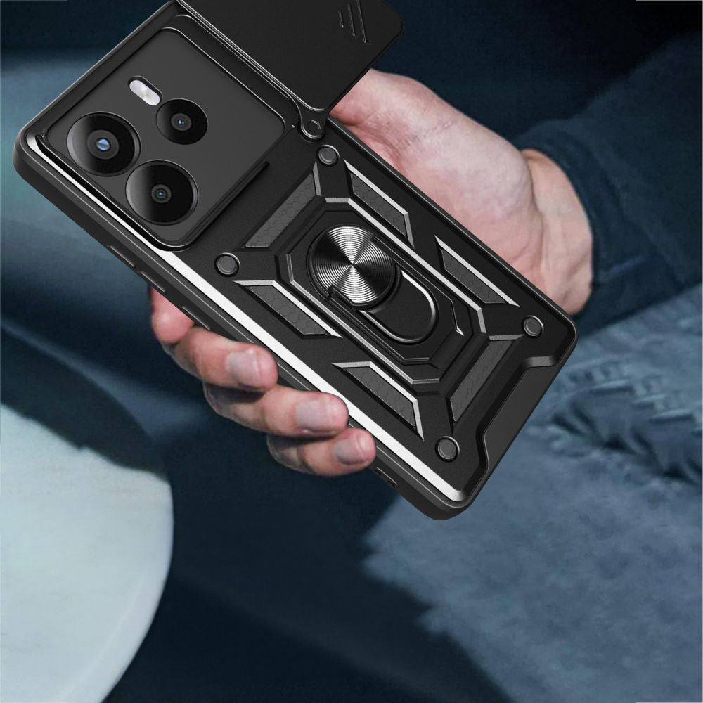 Coque pour Realme GT 7, Techsuit, CamShield, Noire