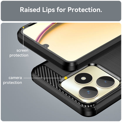 Hülle für Realme Note 50 / C51, Techsuit, Carbon, Schwarz