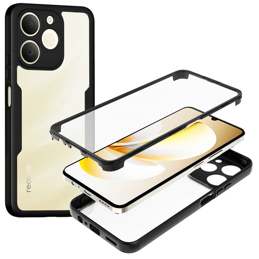 Hülle für Realme Note 70T, Techsuit, ColorVerse 360, Schwarz