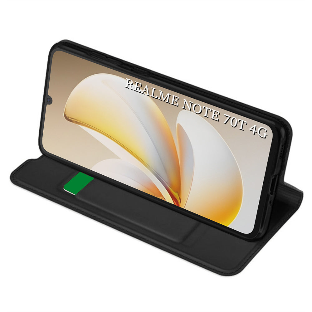 Étui pour Realme Note 70T, Techsuit, Magskin Book, Noir