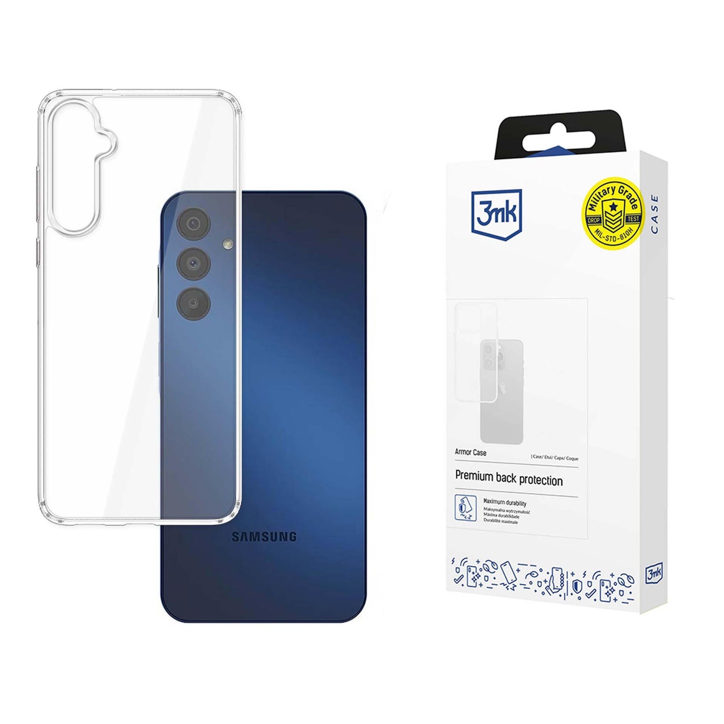 Case for Samsung Galaxy A16 5G A166 / A16 4G A165, 3MK, Armor, Transparent 