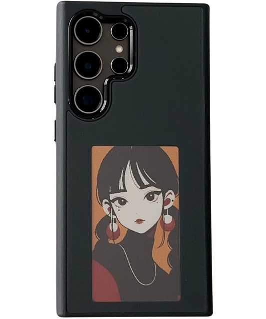 Coque pour Samsung Galaxy S25 Ultra S938, OEM, Écran E-Ink Personnalisé, Noir