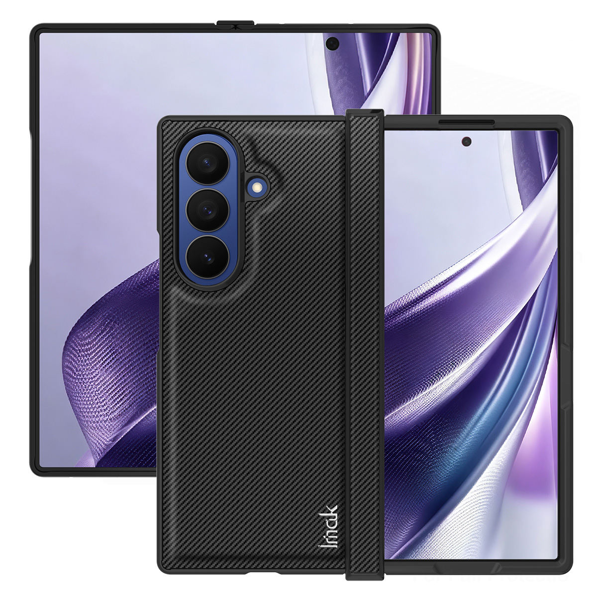 Hülle für Samsung Galaxy Z Fold8 Ultra F976, Imak, Carbon, Schwarz