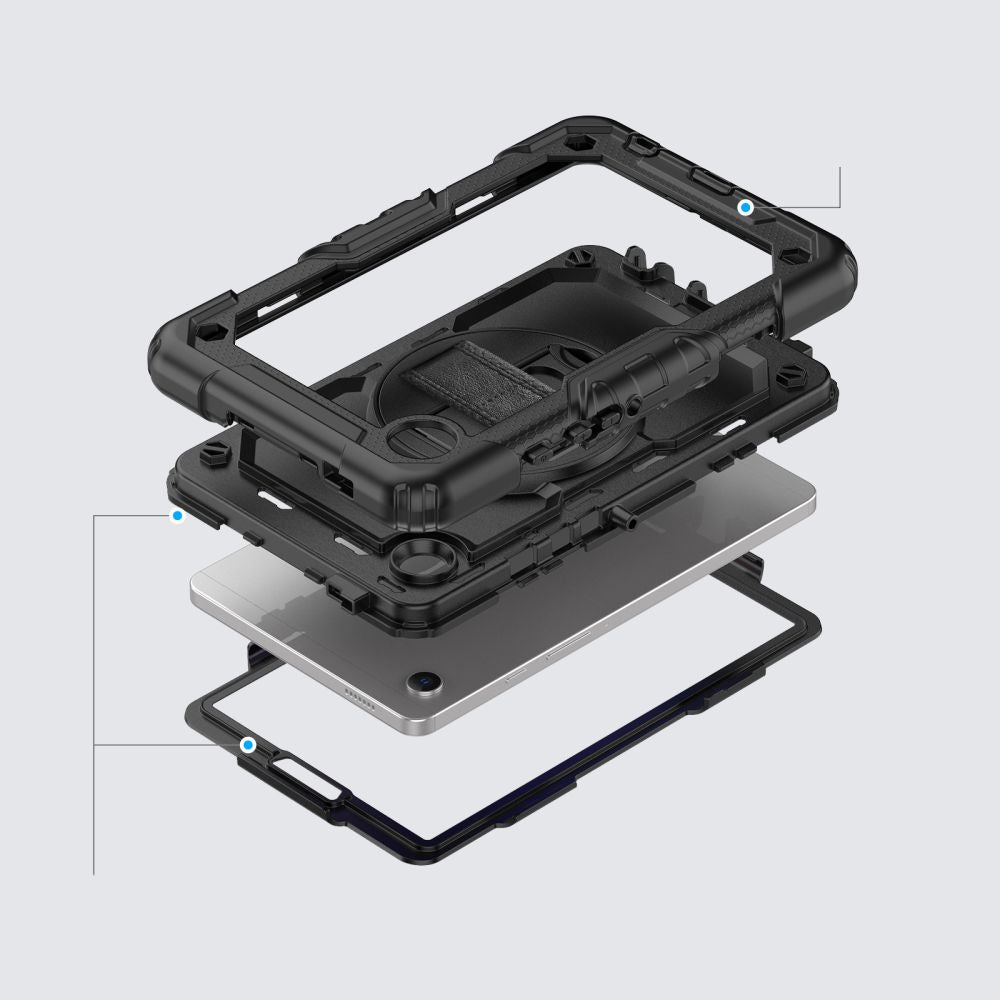 Hülle für Samsung Galaxy Tab A11+ / Tab A9+, Tech-Protect, Solid360, Schwarz
