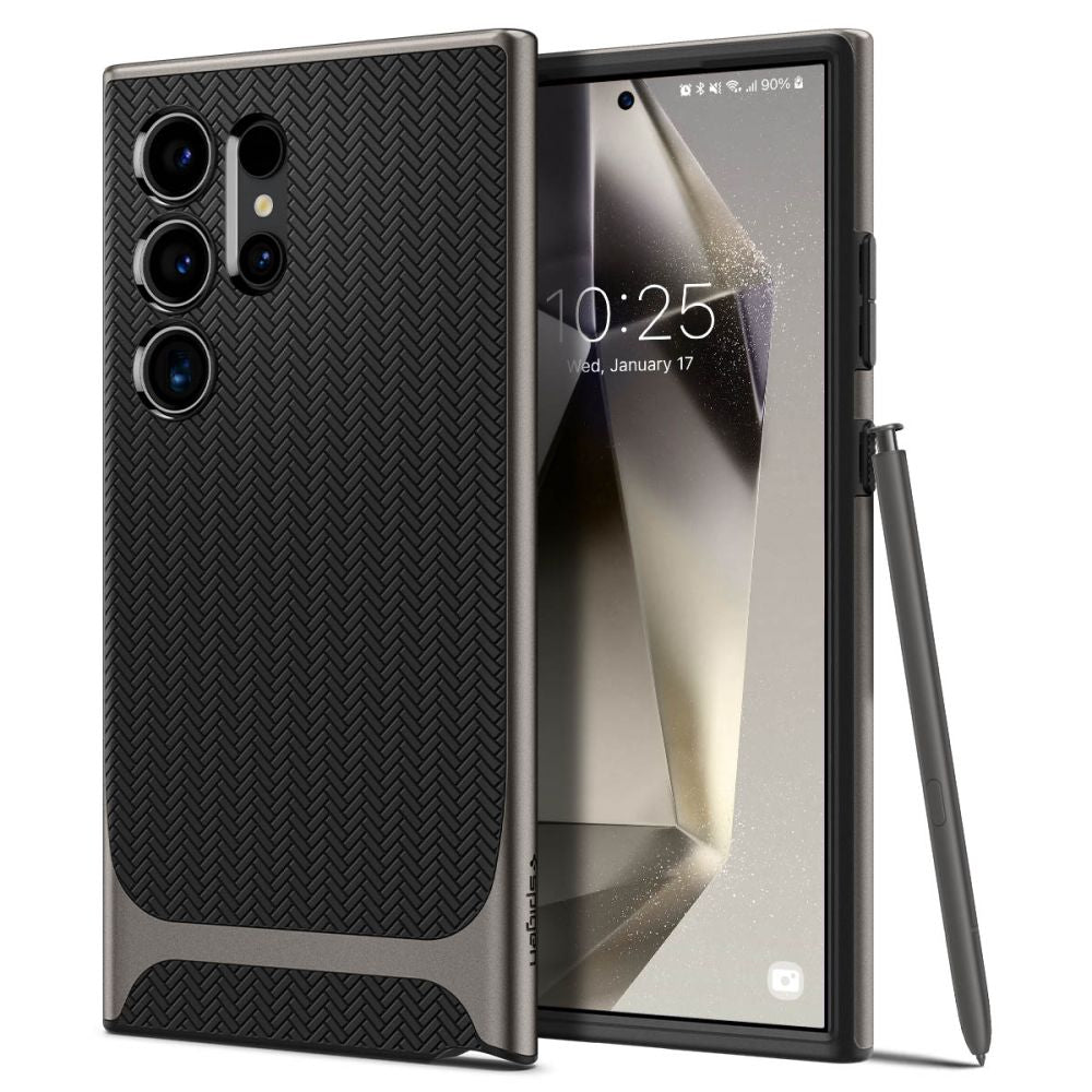 Étui pour Samsung Galaxy S24 Ultra S928, Spigen, Neo Hybrid, Gris ACS07305