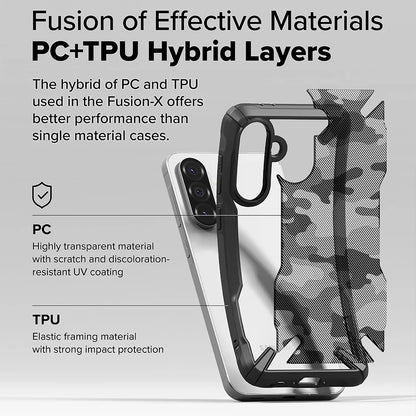 Étui pour Samsung Galaxy A56 A566 / A36 A366, Ringke, Fusion X Camo, Noir