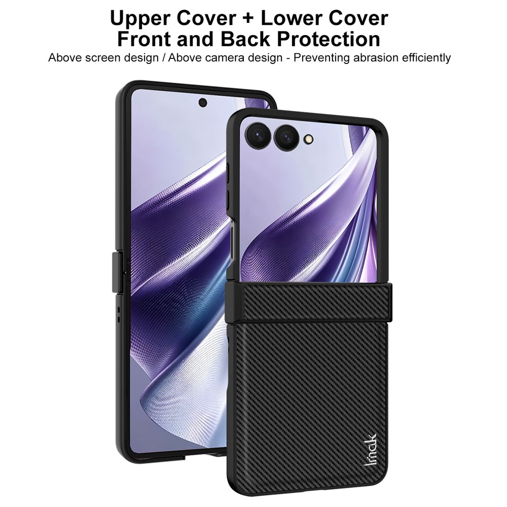 Hülle für Samsung Galaxy Z Flip8 F776, Imak, Carbon, Schwarz