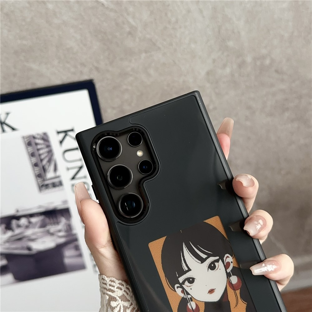 Hülle für Samsung Galaxy S25 Ultra S938, OEM, Display Customized E-Ink, Schwarz