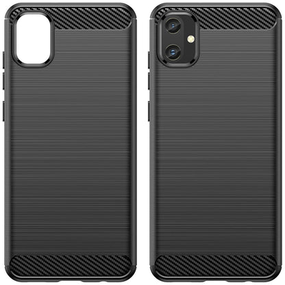 Hülle für Samsung Galaxy A05 A055, Techsuit, Carbon, Schwarz