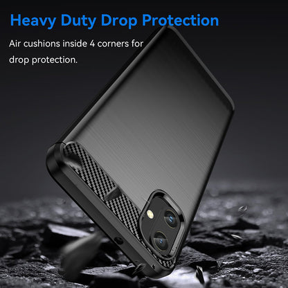 Hülle für Samsung Galaxy A05 A055, Techsuit, Carbon, Schwarz