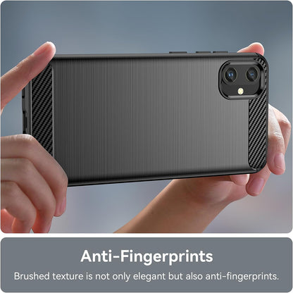Hülle für Samsung Galaxy A05 A055, Techsuit, Carbon, Schwarz