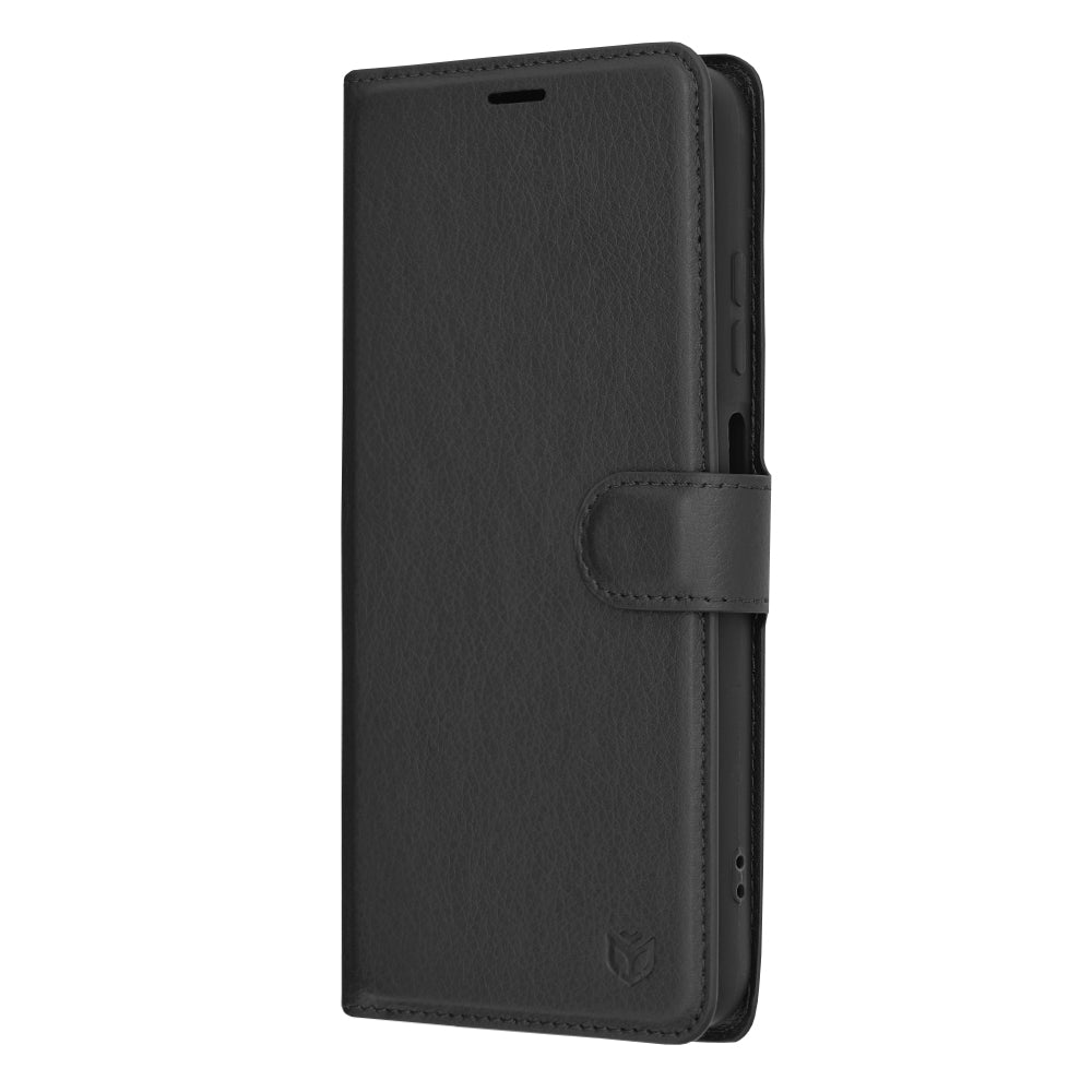 Case for Samsung Galaxy A05s A057, Techsuit, Leather Folio, Black