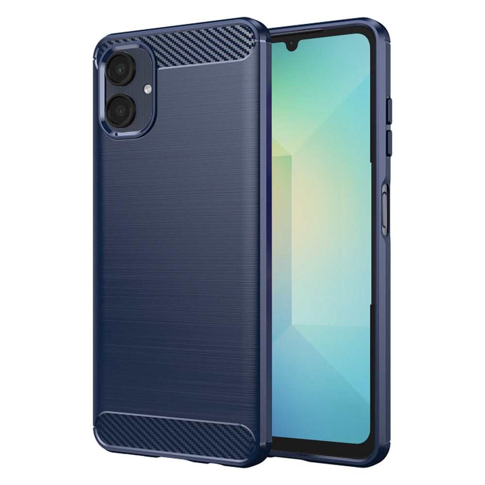 Coque pour Samsung Galaxy A06 A065, Techsuit, Carbone, Bleue
