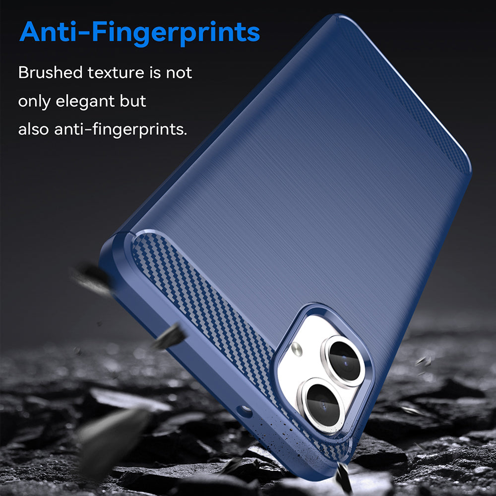 Coque pour Samsung Galaxy A06 A065, Techsuit, Carbone, Bleue