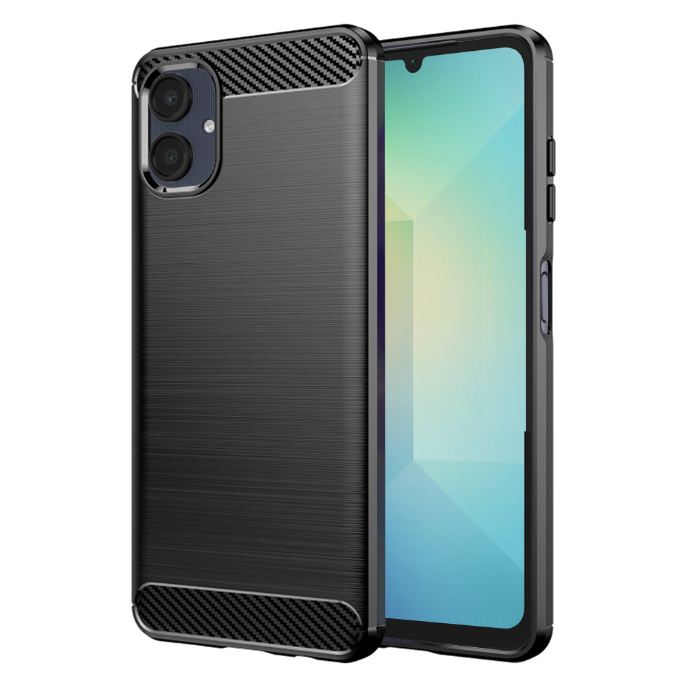 Coque pour Samsung Galaxy A06 A065, Techsuit, Carbone, Noire