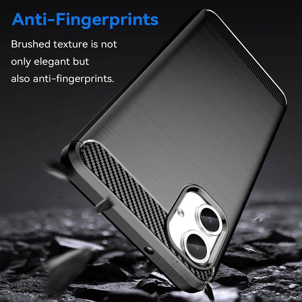 Coque pour Samsung Galaxy A06 A065, Techsuit, Carbone, Noire
