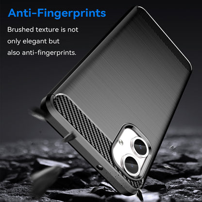 Coque pour Samsung Galaxy A06 A065, Techsuit, Carbone, Noire