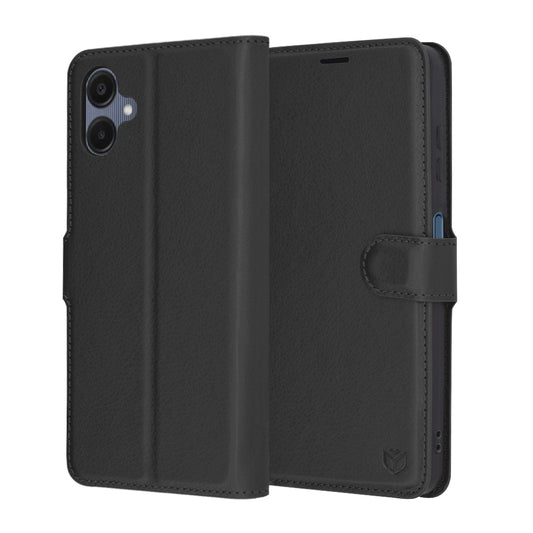 Coque pour Samsung Galaxy A06 A065, Techsuit, Leather Folio, Noire