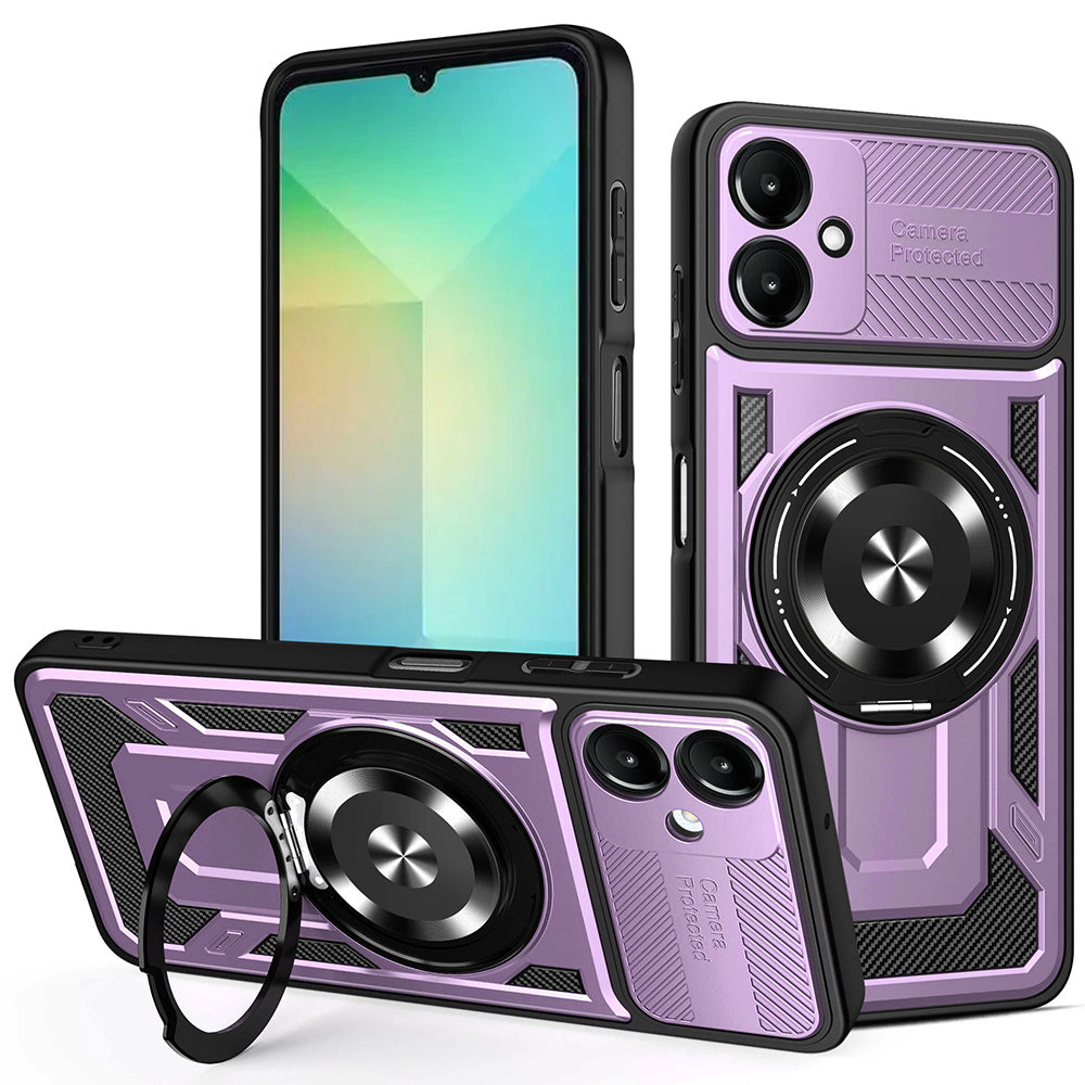 Coque pour Samsung Galaxy A06 A065, Techsuit, RuggedCam, Violet