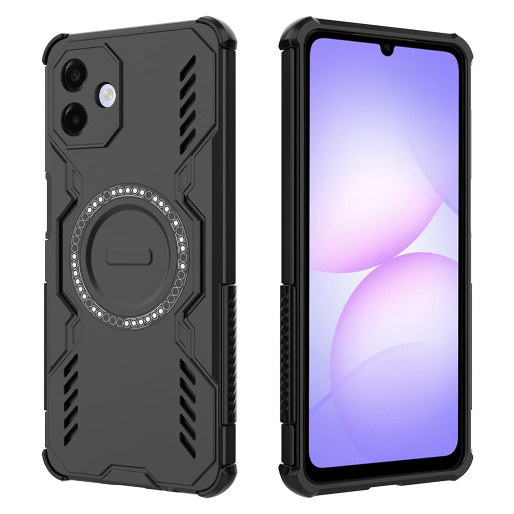 MagSafe-Hülle für Samsung Galaxy A07 4G A075, Techsuit, ArmorMag, Schwarz
