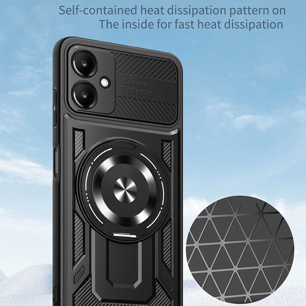 Hülle für Samsung Galaxy A07 4G A075, Techsuit, RuggedCam, Schwarz