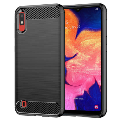 Coque pour Samsung Galaxy A10 A105 / M10 M105, Techsuit, Carbone, Noire