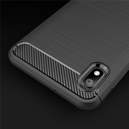 Coque pour Samsung Galaxy A10 A105 / M10 M105, Techsuit, Carbone, Noire