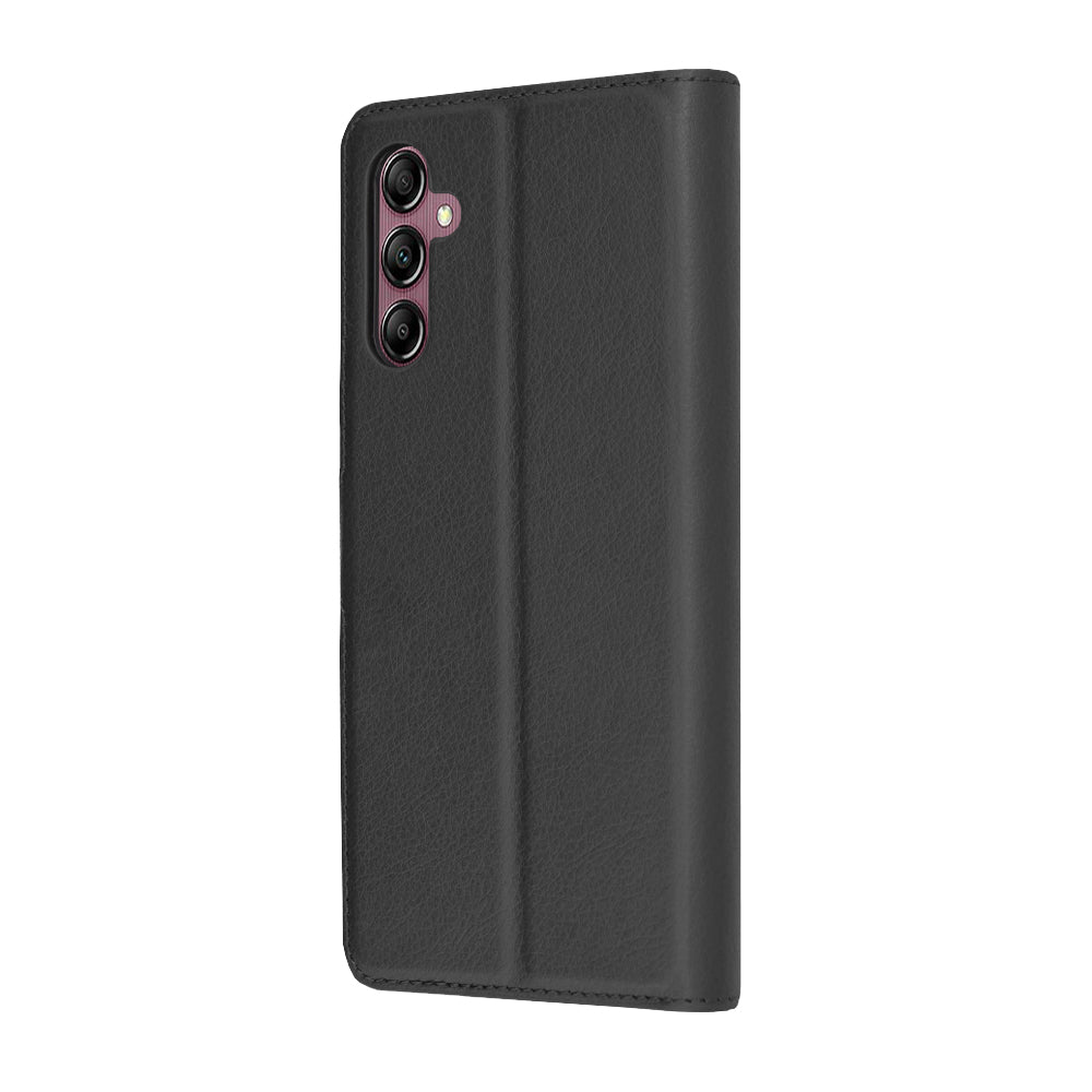 Hülle für Samsung Galaxy A14 A145 / A14 5G A146, Techsuit, Leder-Folio, Schwarz