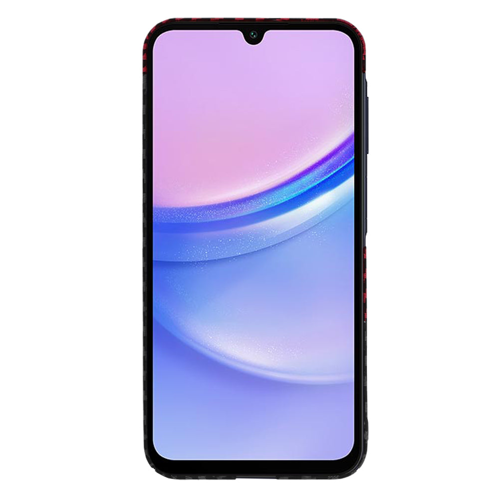 Hülle für Samsung Galaxy A15 5G A156 / A15 A155, Techsuit, Carbonite FiberShell, Schwarz Rot
