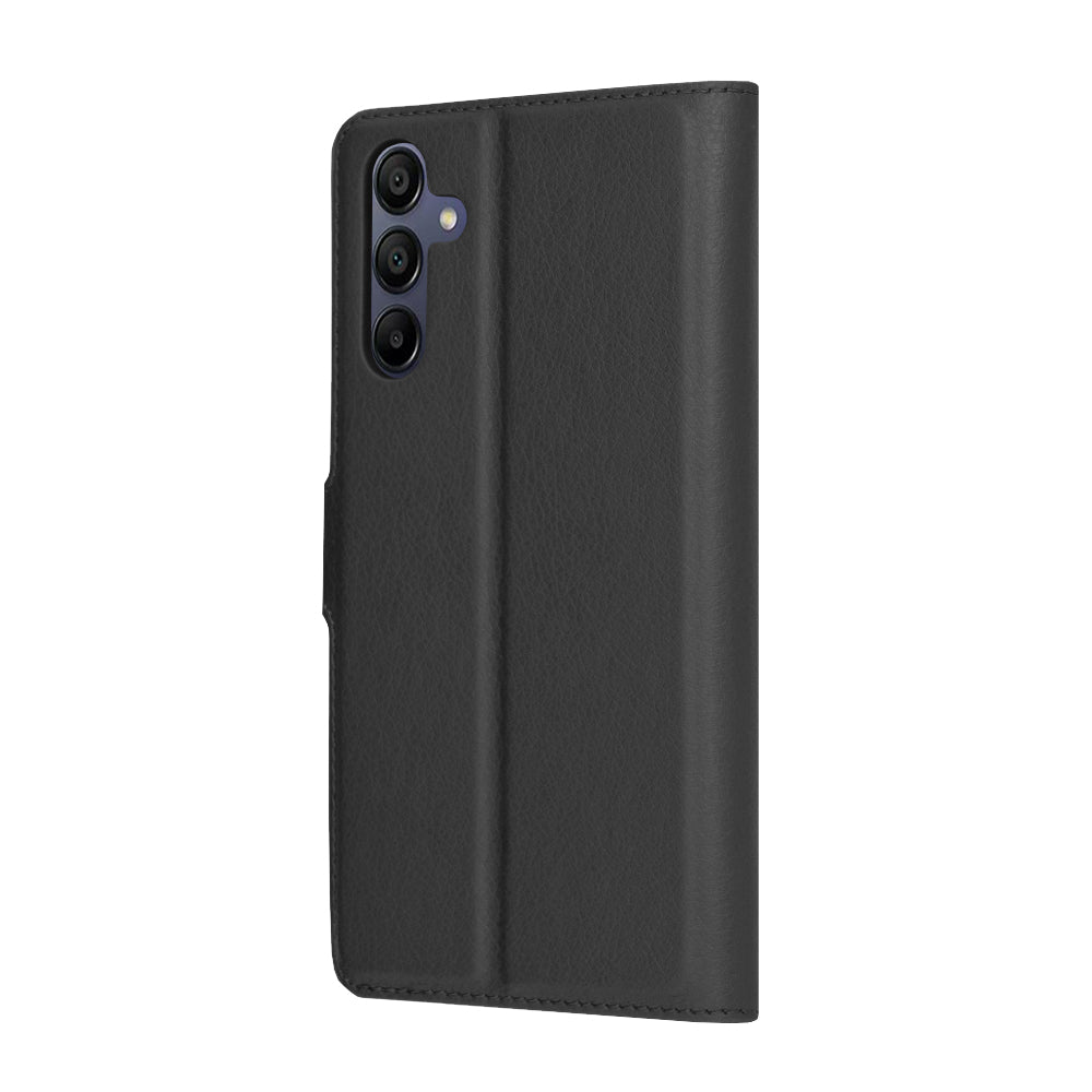 Hülle für Samsung Galaxy A15 5G A156 / A15 A155, Techsuit, Leder-Folio, Schwarz