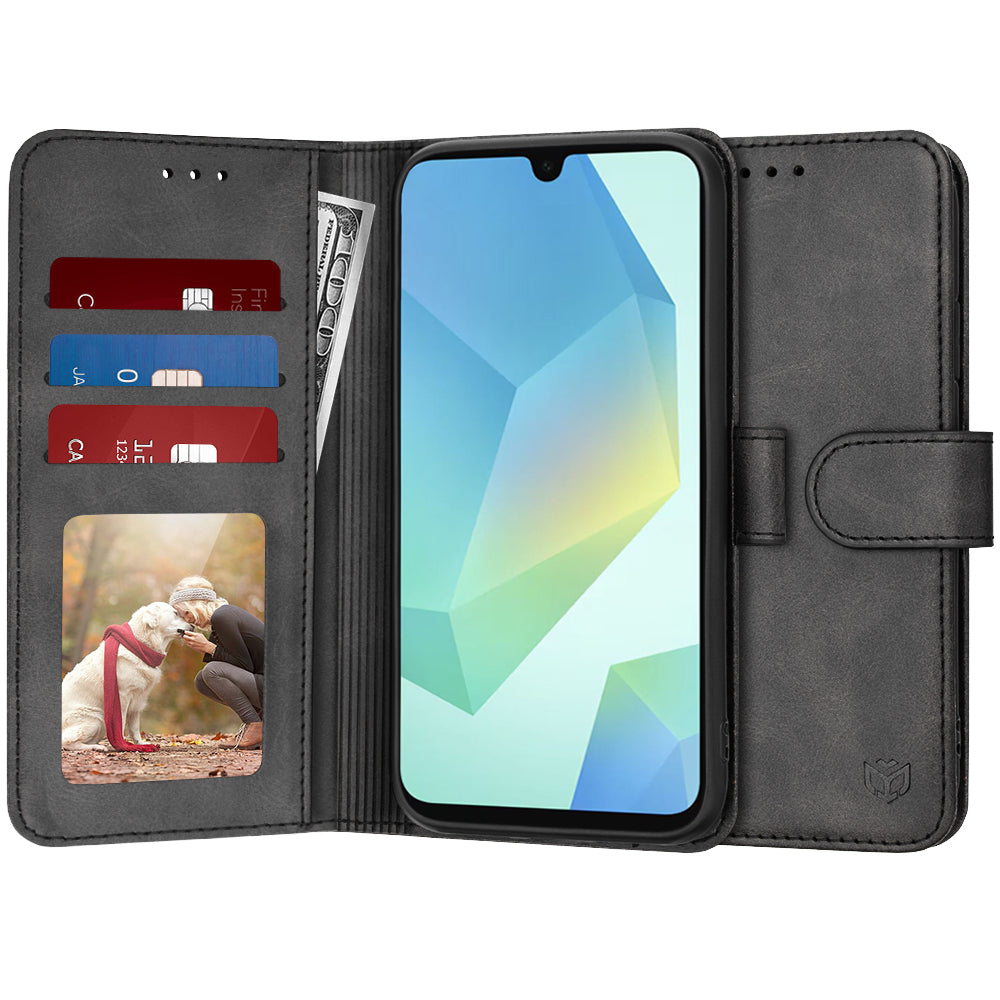 Coque pour Samsung Galaxy A16 5G A166 / A16 4G A165, Techsuit, Diary Book, Noire