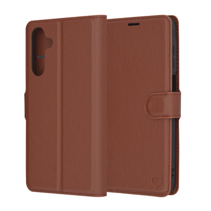 Coque pour Samsung Galaxy A16 5G A166 / A16 4G A165, Techsuit, Folio en cuir, Marron