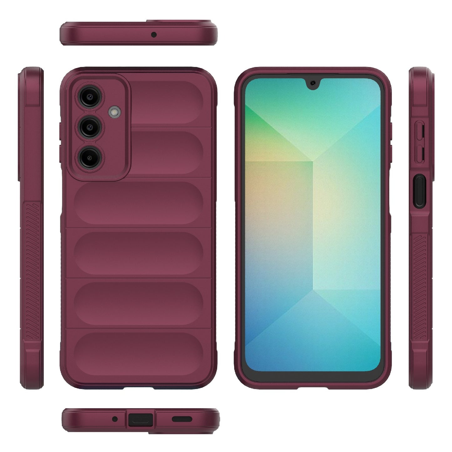 Hülle für Samsung Galaxy A16 5G A166 / A16 4G A165, Techsuit, Magic Shield, Weinrot