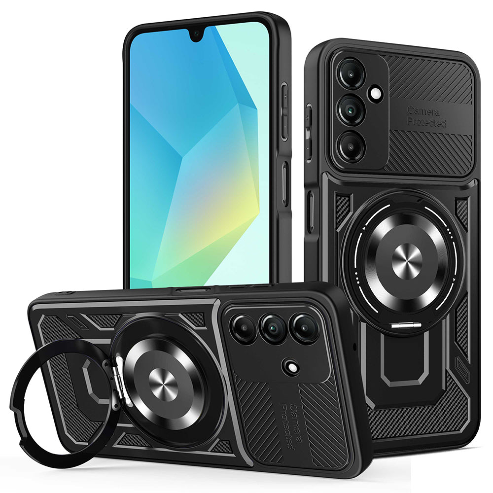 Hülle für Samsung Galaxy A16 5G A166 / A16 4G A165, Techsuit, RuggedCam, Schwarz