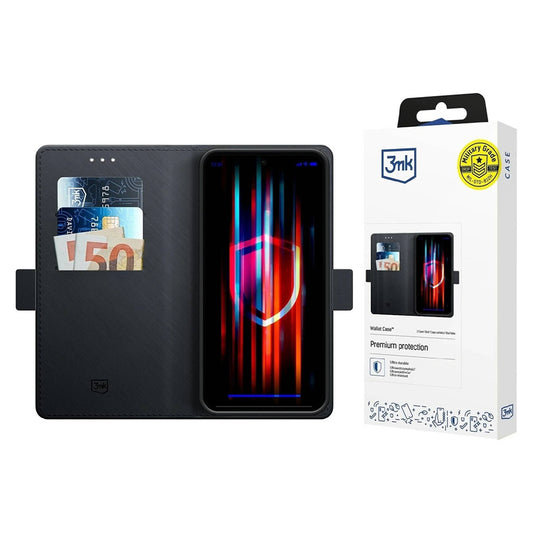 Coque pour Samsung Galaxy A17 4G / A17 5G, 3MK, Portefeuille, Noire