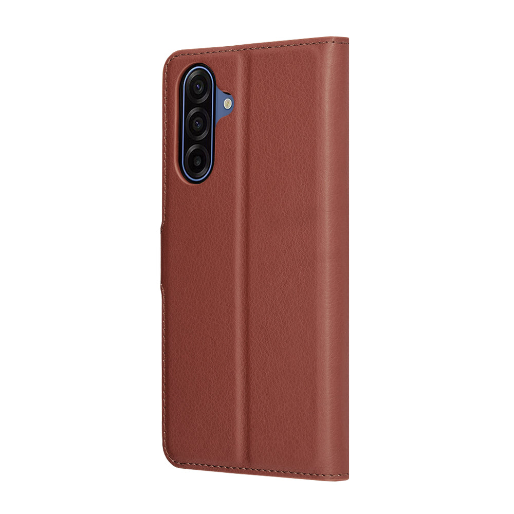 Hülle für Samsung Galaxy A17 4G / A17 5G, Techsuit, Leder-Folio, Braun