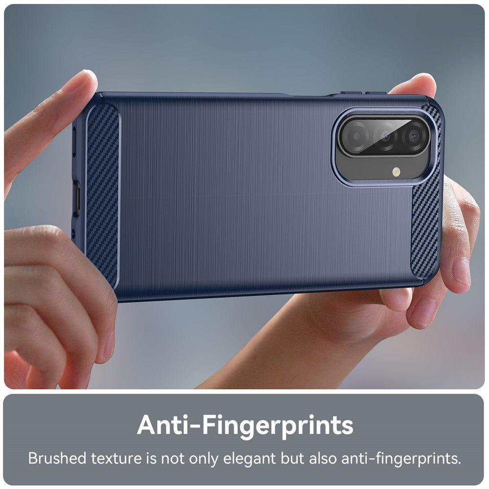 Coque pour Samsung Galaxy A17 5G, Techsuit, Carbone, Bleue