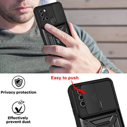 Hülle für Samsung Galaxy A21s A217, Techsuit, CamShield, Schwarz