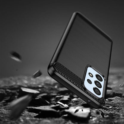 Coque pour Samsung Galaxy A23 5G A236 / A23 A235, Techsuit, Carbone, Noire