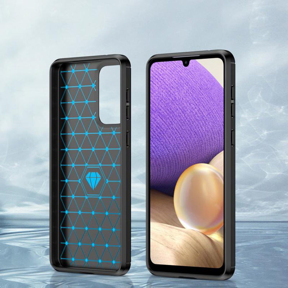 Coque pour Samsung Galaxy A23 5G A236 / A23 A235, Techsuit, Carbone, Noire