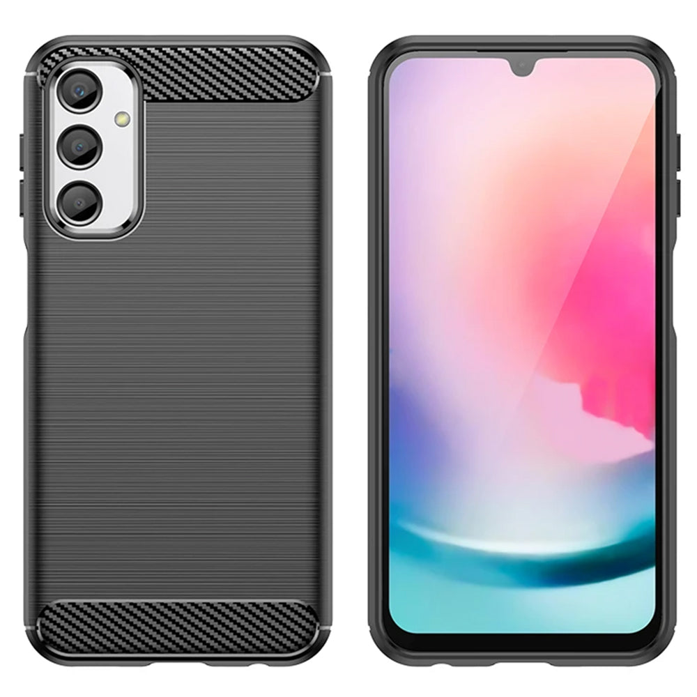 Coque pour Samsung Galaxy A24 4G A245, Techsuit, Carbone, Noire